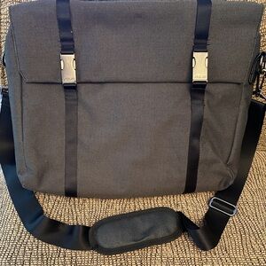 ASUS Gray Messenger Bag with Adjustable Strap and Professional Design
